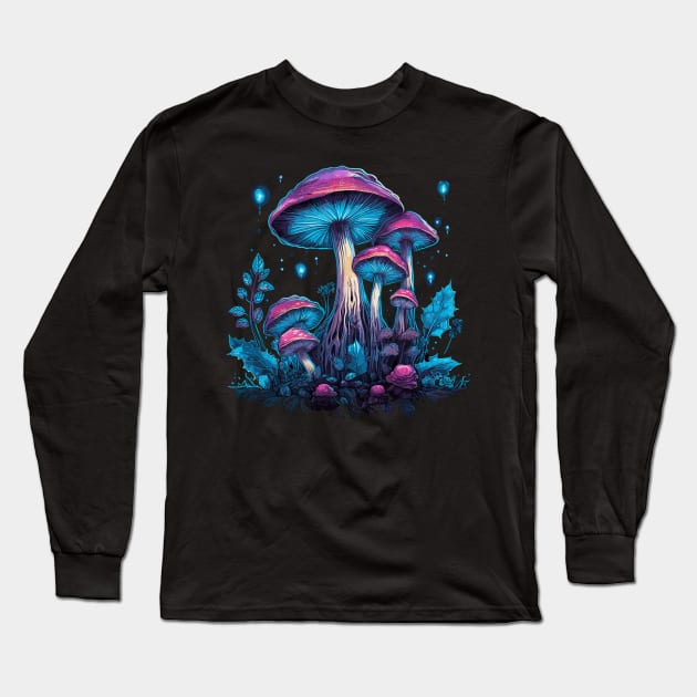 Cottagecore Goth Fairycore Mushroom Men Women Mushroom Long Sleeve T-Shirt by KsuAnn